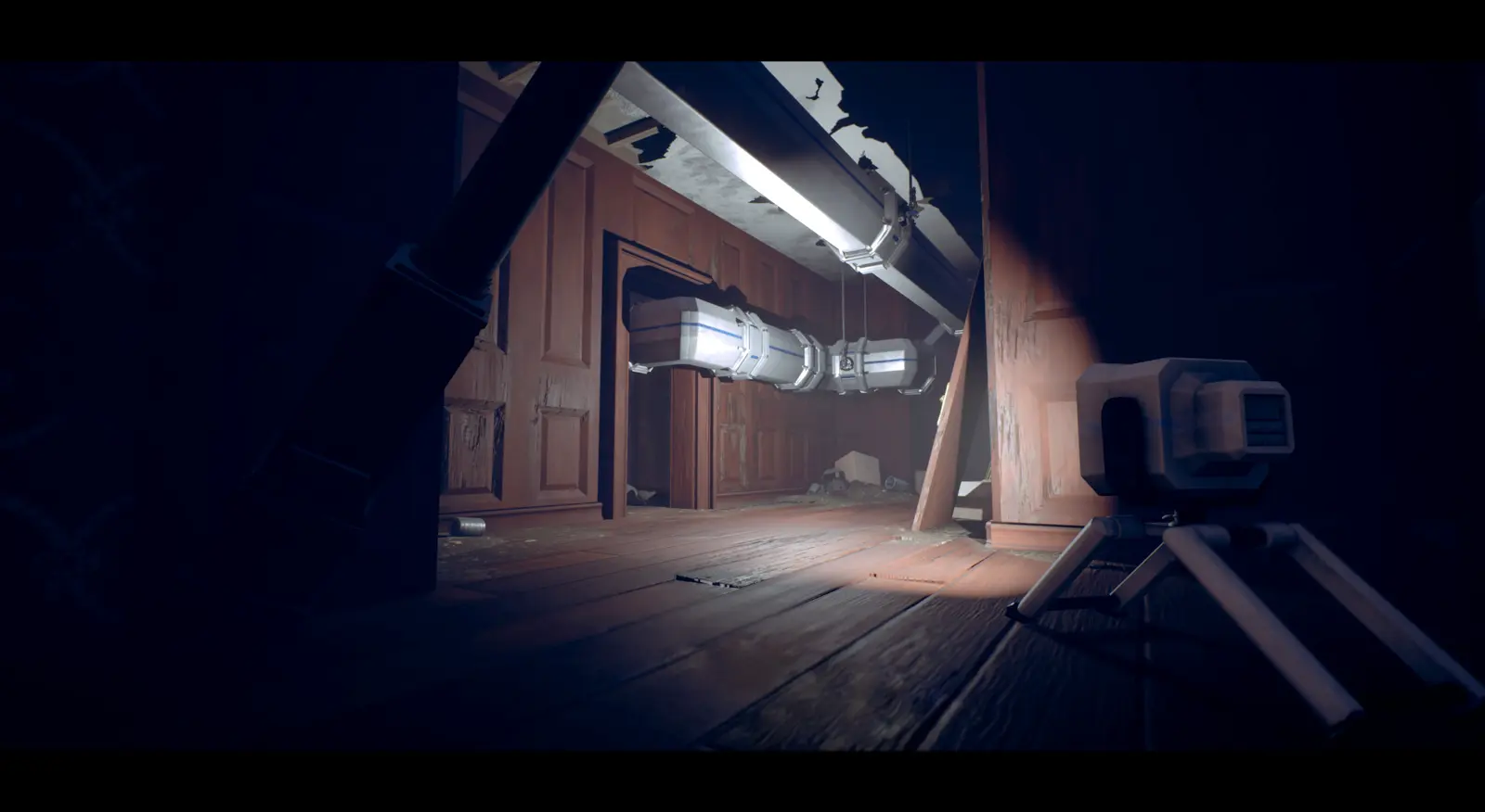 Modular environment mini floodlight prop.
